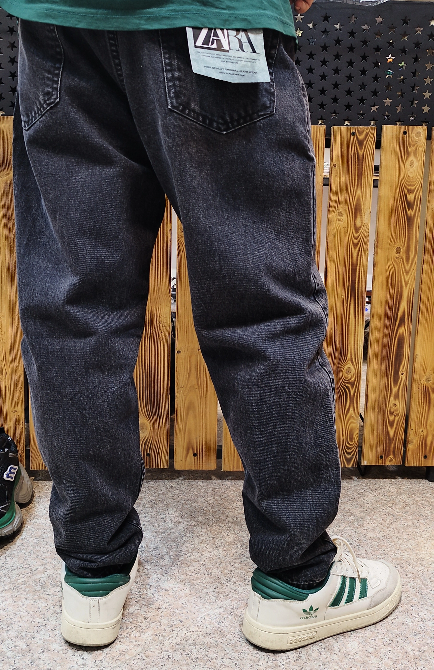 Men's charcoal mom fit pants